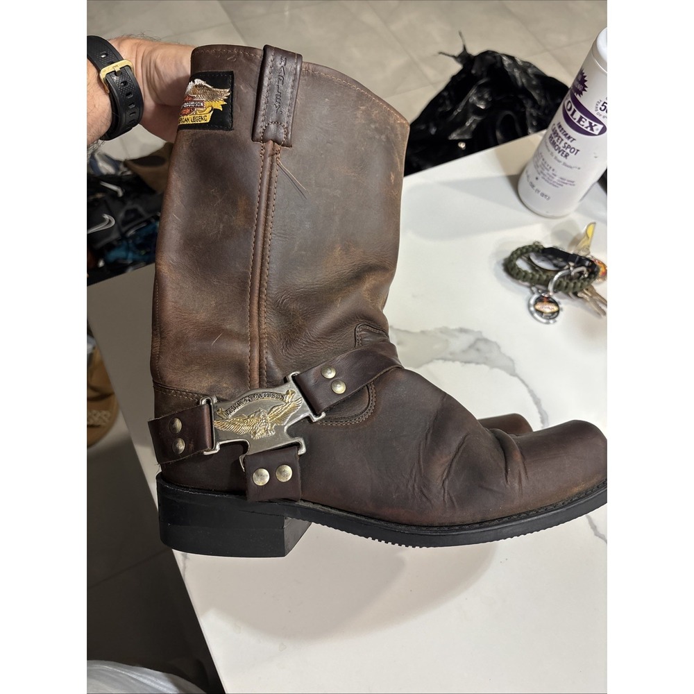 1980s Harley Davidson Men's Harness Boots 11 M USA Made Vintage Hard To Find